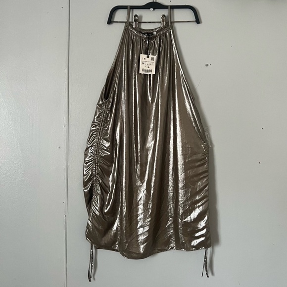 Shimmering Silver Mini Dress - Picture 3 of 5